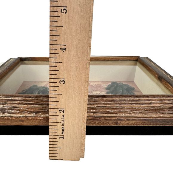 Elephants in 3D Shadow Box Wood Frame - Picture 8 of 8